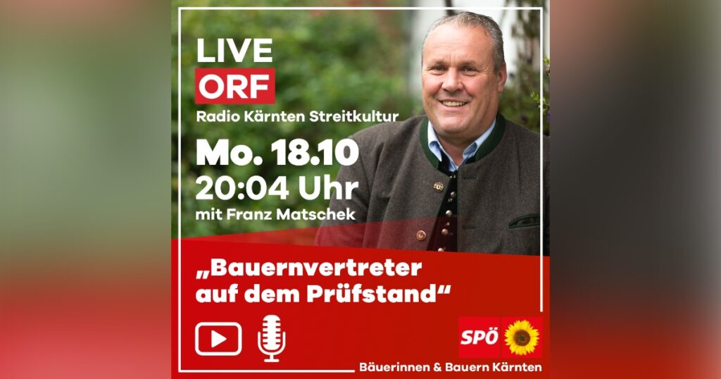 ORF K&auml;rnten Streitkultur zur Landwirtschaftskammerwahl 2021